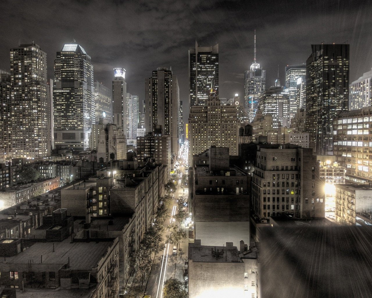 Обои ночь, архитектура, огни, здания, города, новый, вид сверху, йорк, город, небоскребы, мегаполис, нью-йорк, night, architecture, lights, building, city, new, the view from the top, york, the city, skyscrapers, megapolis, new york разрешение 1920x1200 Загрузить