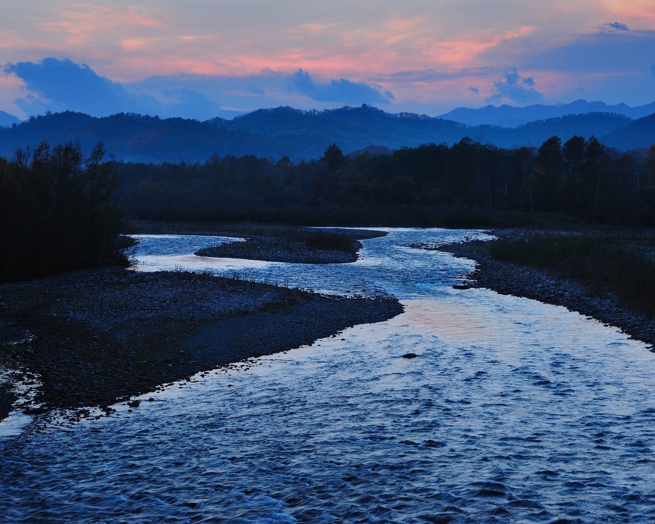 Обои река, япония, японии, satsunaigawa river, river, japan разрешение 2560x1600 Загрузить