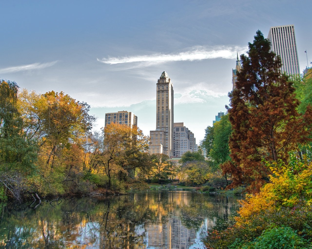 Обои небоскребы, нью-йорк, центральный парк, skyscrapers, new york, central park разрешение 4226x2798 Загрузить