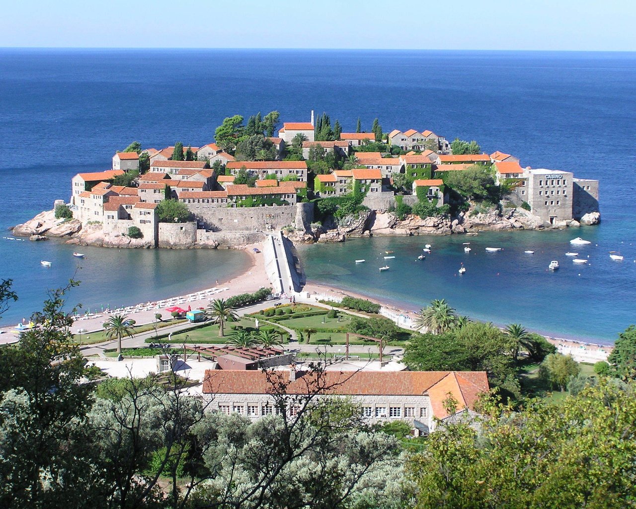 Обои остров, черногория, святой стефан, island, montenegro, saint stephen разрешение 2288x1712 Загрузить