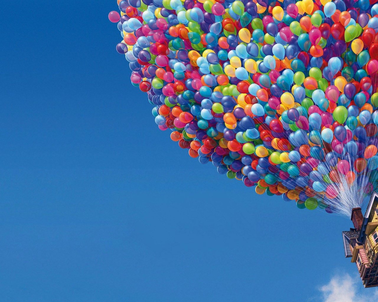 Обои дом, воздушные шары, вверх, вверх мультфильм, house, balloons, up, up cartoon разрешение 1920x1080 Загрузить