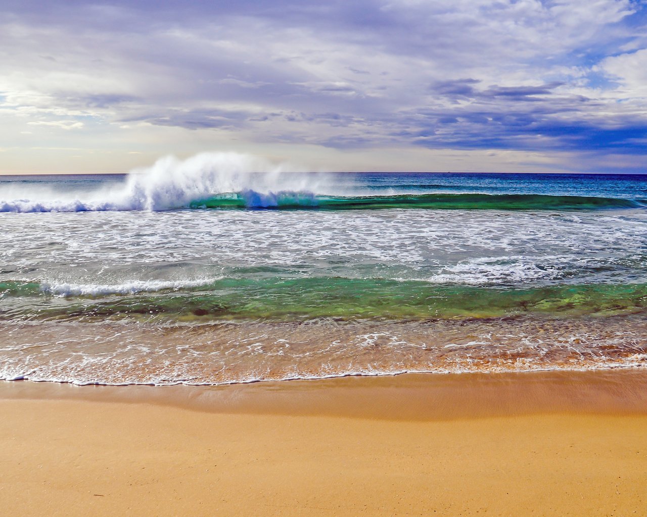 Обои волны, море, пляж, wave, sea, beach разрешение 3840x2400 Загрузить