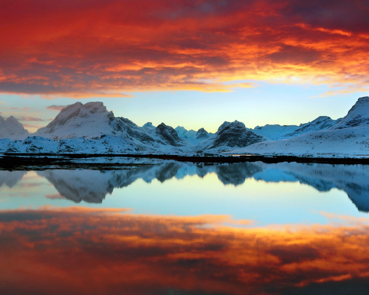 Обои озеро, горы, закат, lake, mountains, sunset разрешение 1920x1200 Загрузить