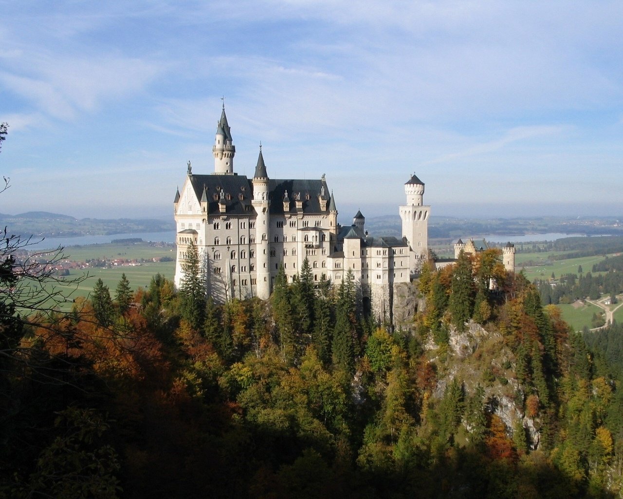 Обои пейзаж, замок, германия, нойшванштайн, замок нойшванштайн, landscape, castle, germany, neuschwanstein, neuschwanstein castle разрешение 1920x1440 Загрузить