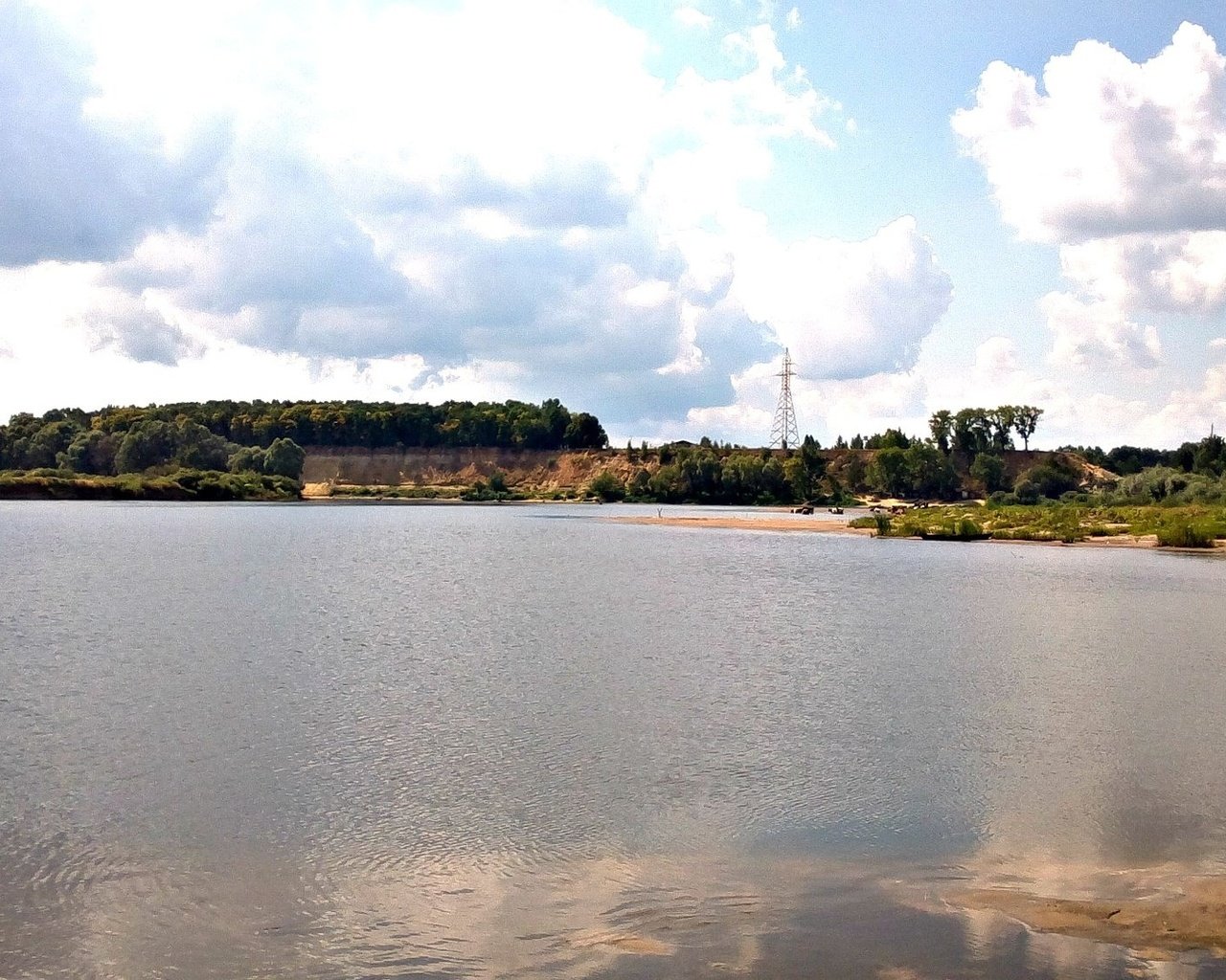 Обои облака, река, лес, clouds, river, forest разрешение 1920x1080 Загрузить