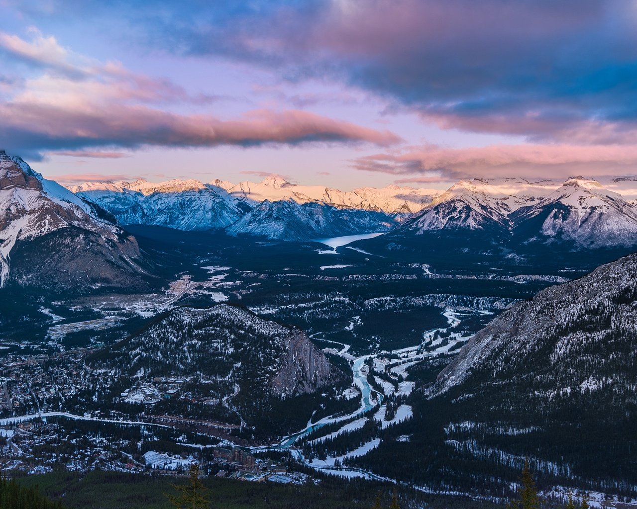 Обои горы, природа, дерево, лес, зима, канада, банф, mountains, nature, tree, forest, winter, canada, banff разрешение 3840x2160 Загрузить