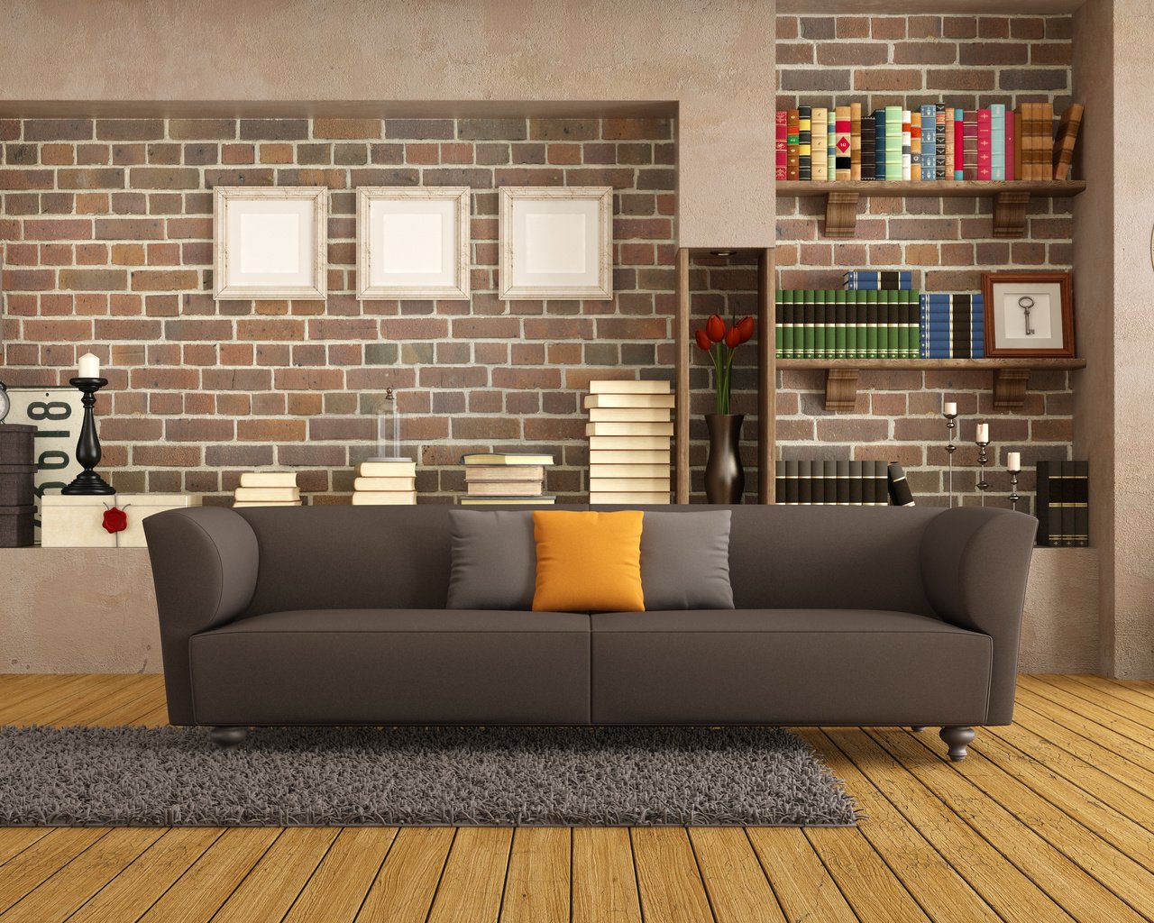 Обои стиль, интерьер, дизайн, подушки, книги, диван, гостиная, style, interior, design, pillow, books, sofa, living room разрешение 5200x3118 Загрузить