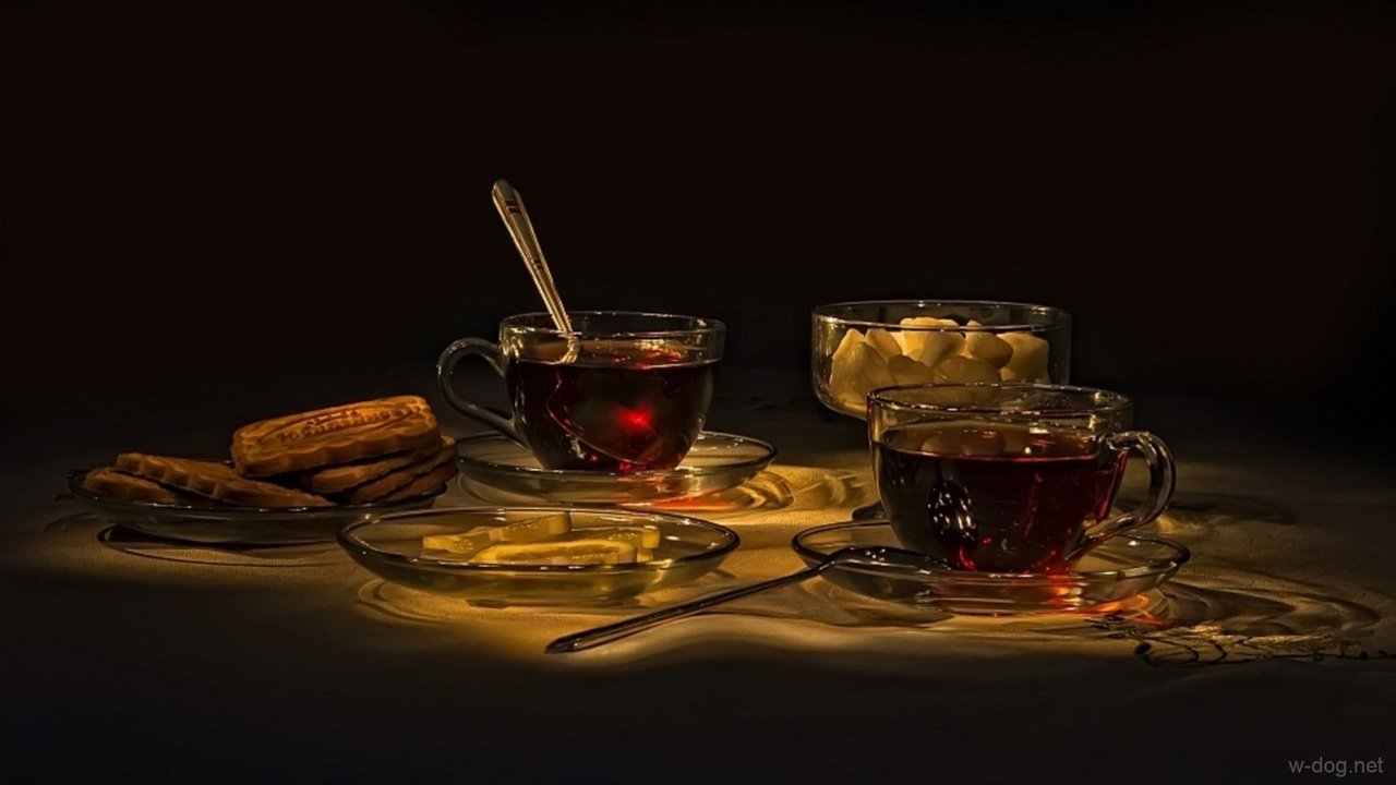 Обои лимон, чай, чашки, печенье, натюрморт, ложки, lemon, tea, cup, cookies, still life, spoon разрешение 1933x1080 Загрузить