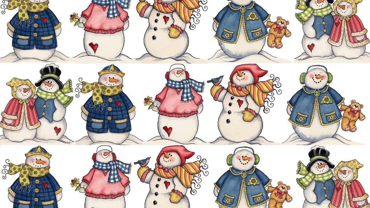 Обои новый год, настроение, снеговик, праздник, снеговики, new year, mood, snowman, holiday, snowmen разрешение 2258x1514 Загрузить