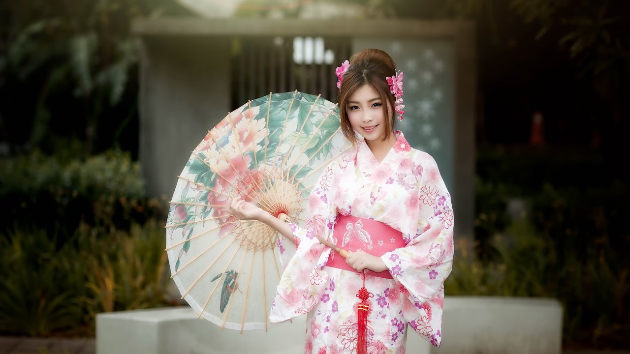 Обои девушка, зонт, азиатка, girl, umbrella, asian разрешение 5473x3234 Загрузить