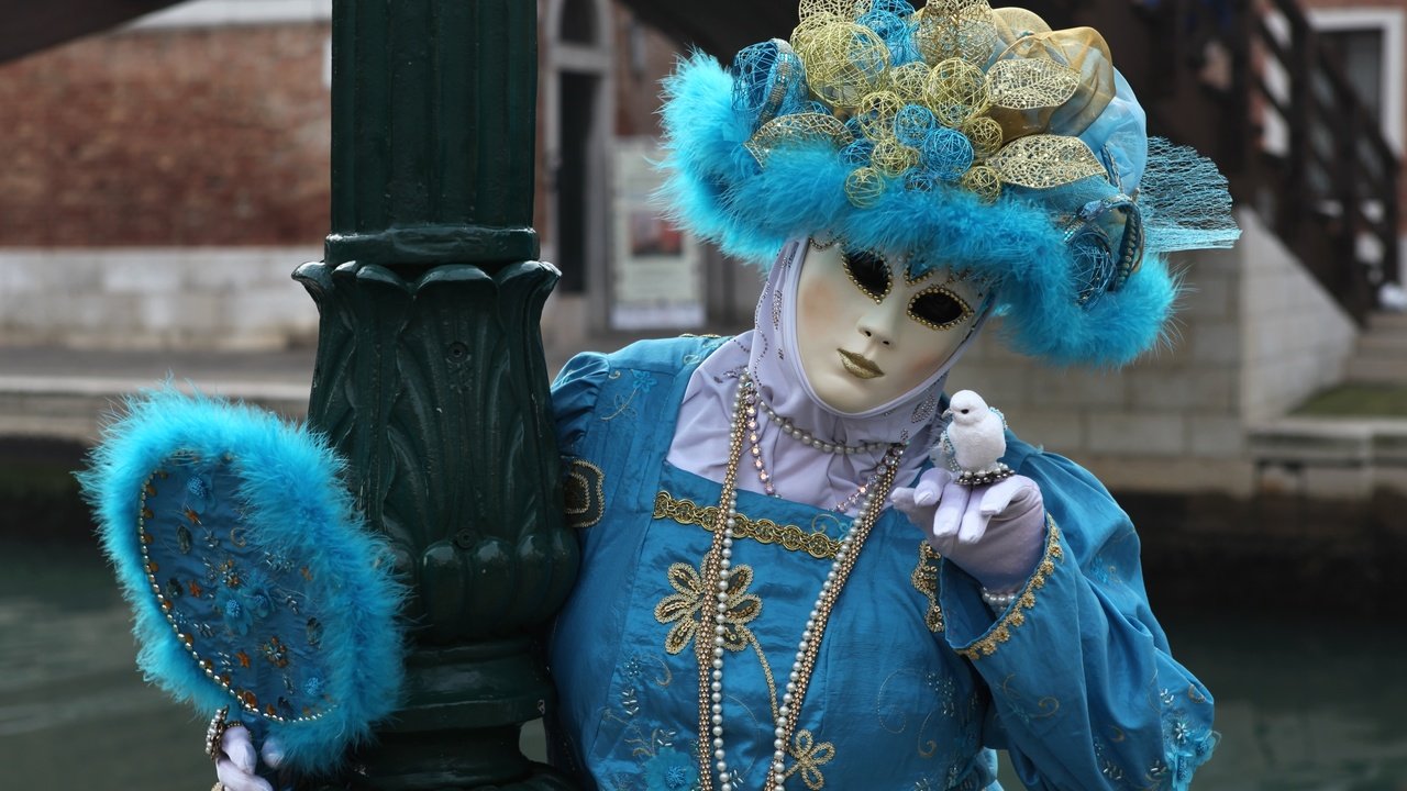Обои маска, венеция, костюм, наряд, карнавал, дама, mask, venice, costume, outfit, carnival, lady разрешение 3000x1972 Загрузить