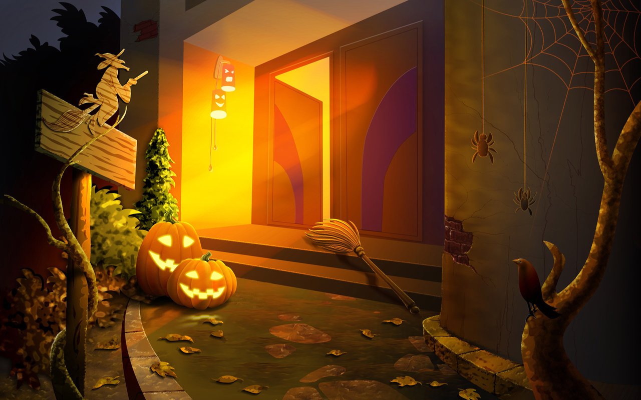 Обои хэллоуин, хеллоуин, ужастик, тыквы, halloween, horror, pumpkin разрешение 1920x1200 Загрузить