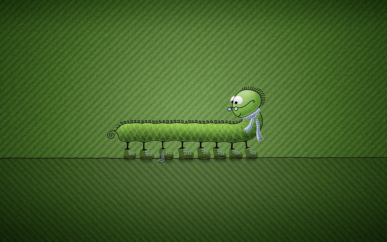 Обои зелёный, сороконожка, шнурок, green, centipede, lace разрешение 2560x1600 Загрузить