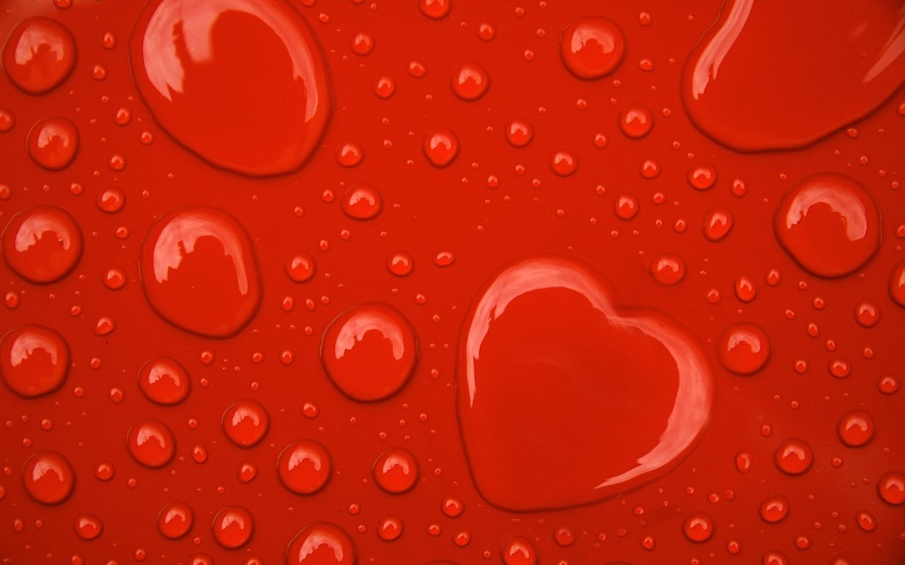 Обои капли, красный, сердце, день влюбленных, 14 февраля, drops, red, heart, valentine's day, 14 feb разрешение 1920x1200 Загрузить