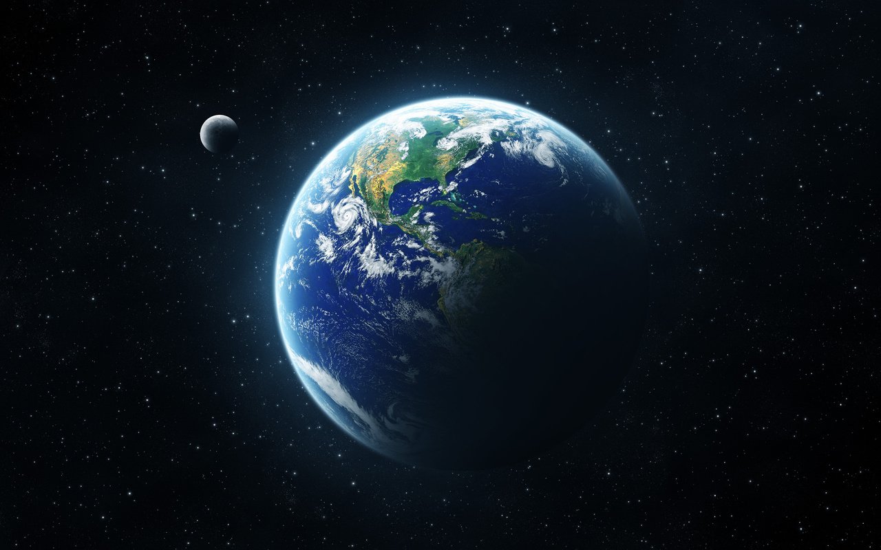 Обои земля, космос, планета, луна, terra, earth, space, planet, the moon разрешение 2560x1600 Загрузить