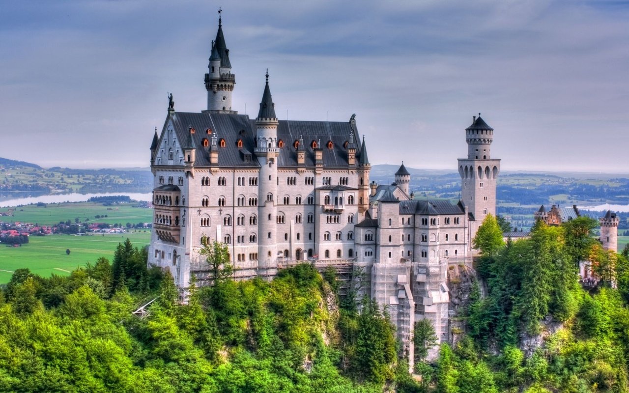 Обои замок, германия, castle, germany разрешение 1920x1080 Загрузить