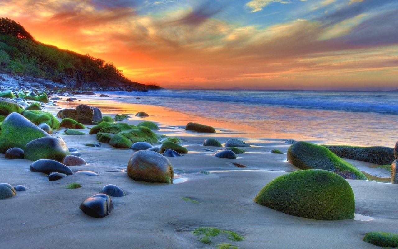 Обои камни, пляж, тропики, stones, beach, tropics разрешение 1920x1080 Загрузить