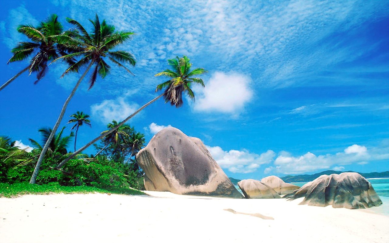 Обои пляж, остров, тропики, сейшелы, beach, island, tropics, seychelles разрешение 1920x1200 Загрузить
