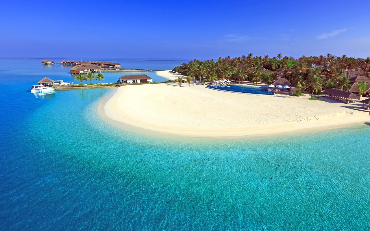 Обои море, остров, тропики, мальдивы, sea, island, tropics, the maldives разрешение 5616x3744 Загрузить