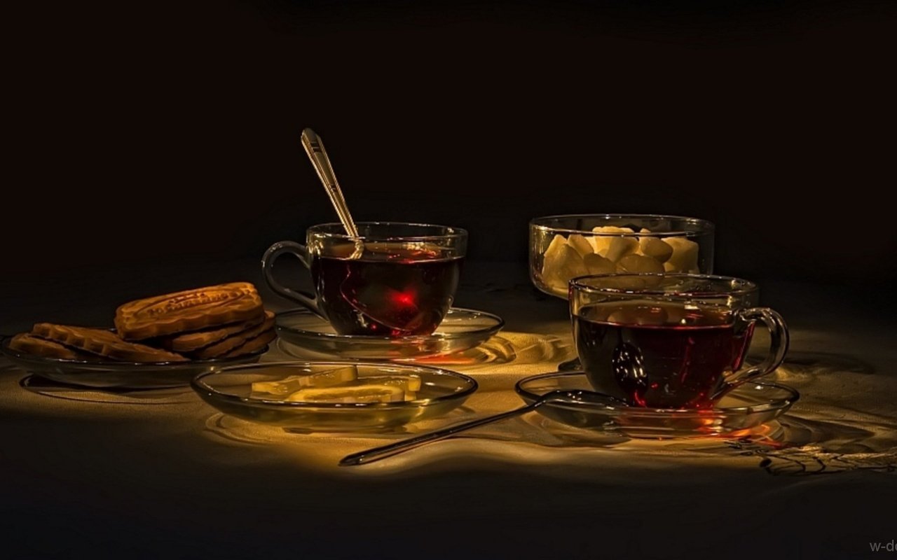 Обои лимон, чай, чашки, печенье, натюрморт, ложки, lemon, tea, cup, cookies, still life, spoon разрешение 1933x1080 Загрузить