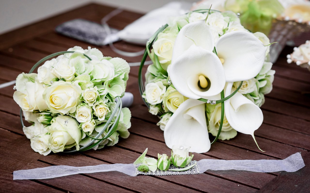 Обои розы, букет, белые, каллы, венчание, роз, букеты, roses, bouquet, white, calla lilies, wedding, bouquets разрешение 4200x2800 Загрузить