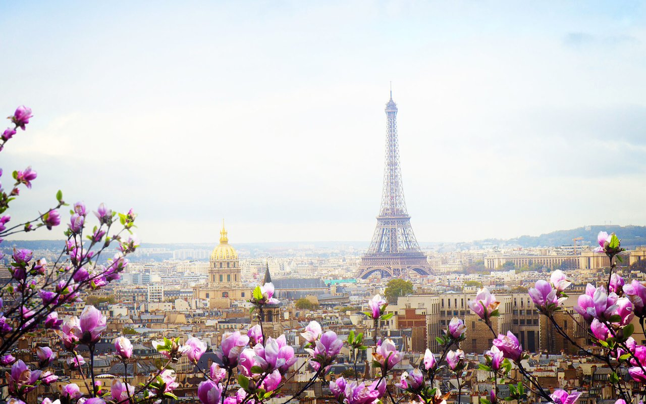 Обои город, париж, весна, европа, франция, эйфелева башня, the city, paris, spring, europe, france, eiffel tower разрешение 1920x1200 Загрузить