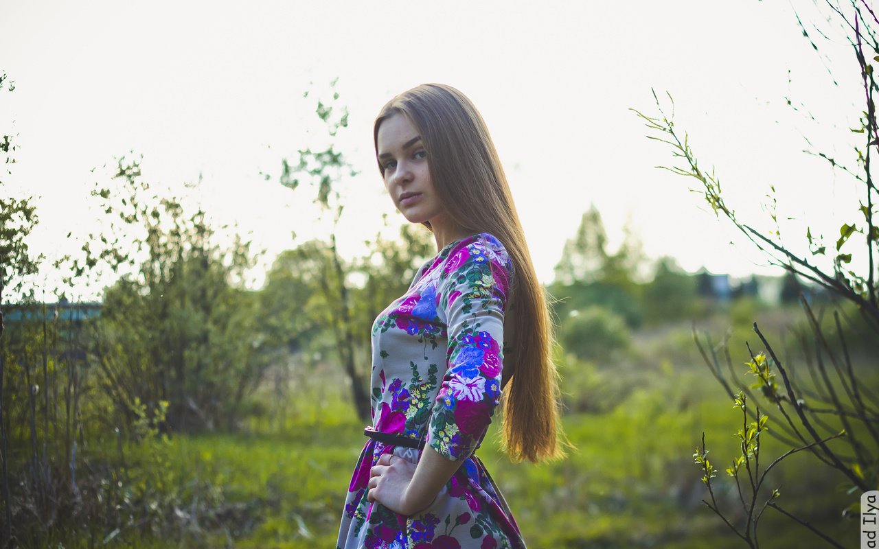 Обои природа, девушка, платье, взгляд, волосы, илья кладь, ilya klad, nature, girl, dress, look, hair, ilya baggage разрешение 4982x3321 Загрузить