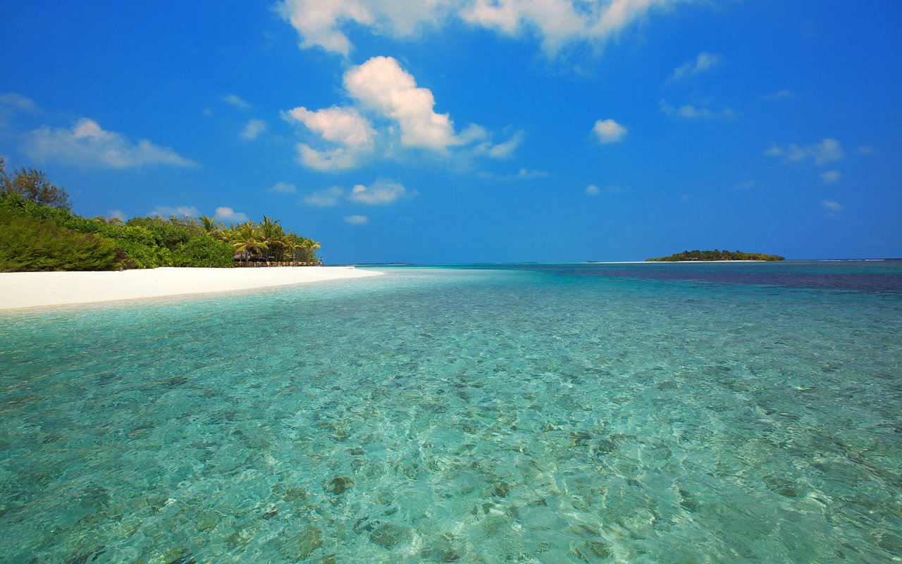 Обои море, пляж, острова, отдых, тропики, мальдивы, sea, beach, islands, stay, tropics, the maldives разрешение 5000x3333 Загрузить