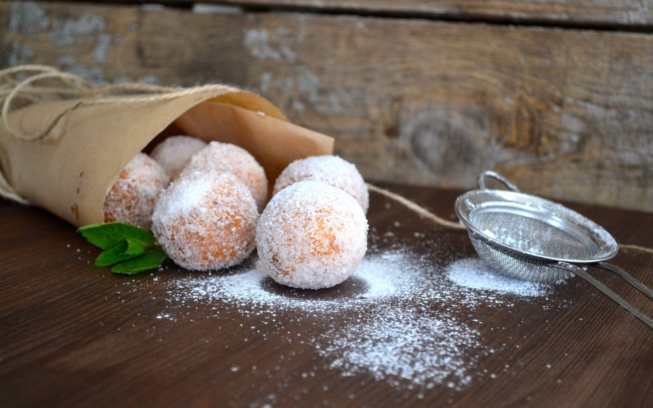 Обои сладкое, пончики, десерт, сахарная пудра, sweet, donuts, dessert, powdered sugar разрешение 2500x1642 Загрузить