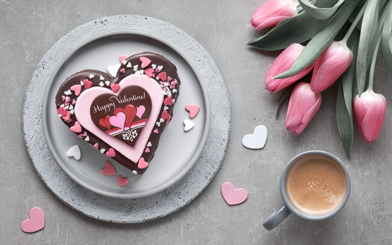 Обои кофе, букет, сердечки, тортик, anya ivanova, coffee, bouquet, hearts, cake разрешение 5200x3467 Загрузить