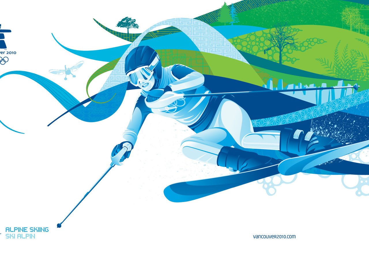 Обои ванкувер, лыжи, олимпиада 2010, vancouver, ski, olympics 2010 разрешение 1920x1200 Загрузить