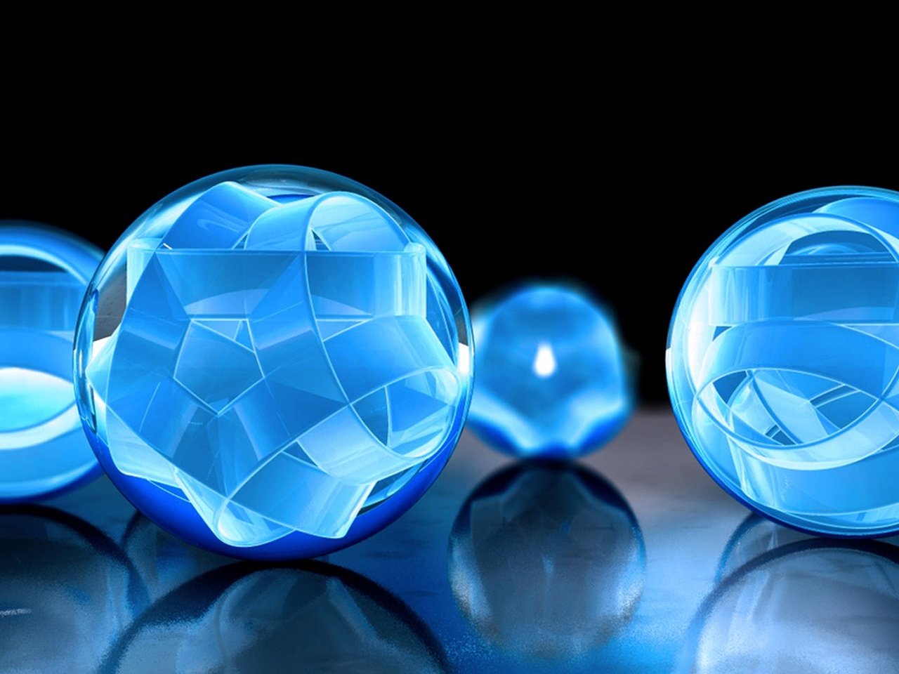Обои шары, отражение, синий, форма, шарики, сфера, шар, стеклянный шар, абстрактные, abstract, balls, reflection, blue, form, sphere, ball, glass globe разрешение 1920x1080 Загрузить