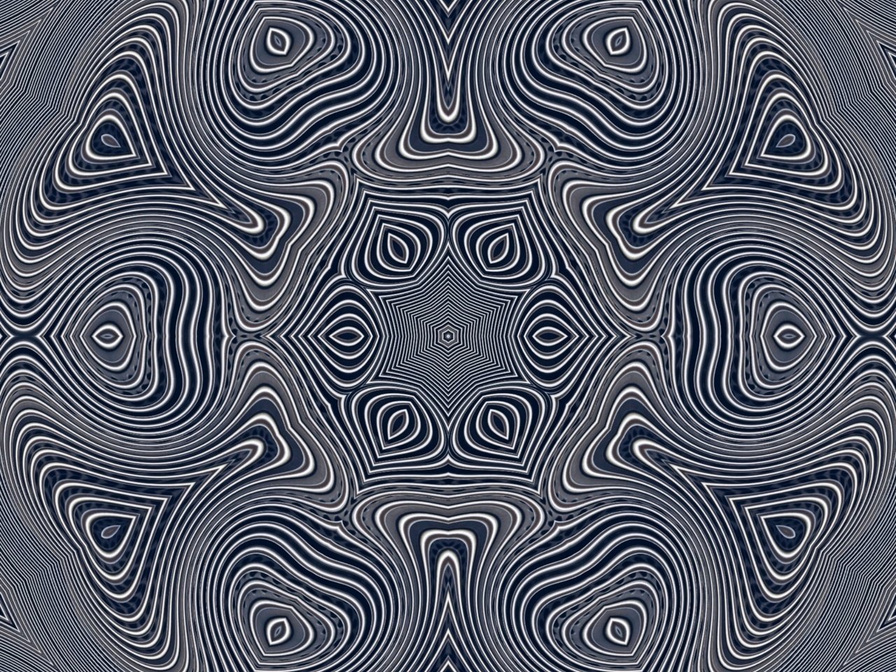 Обои абстракция, чёрно-белое, геометрия, иллюзия, калейдоскоп, abstraction, black and white, geometry, illusion, kaleidoscope разрешение 1920x1920 Загрузить