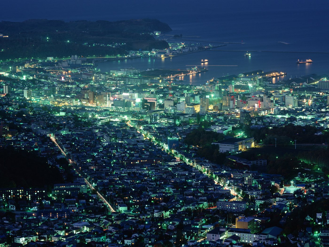 Обои ночь, огни, город, япония, хоккайдо, night, lights, the city, japan, hokkaido разрешение 1920x1200 Загрузить