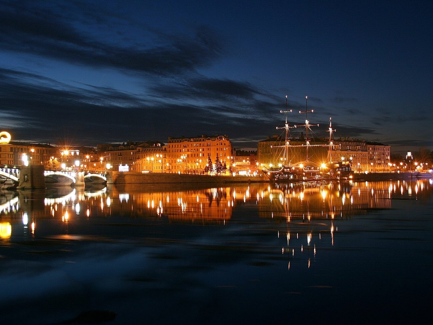 Обои мост, россия, подсветка, санкт-петербург, питер, огни города, bridge, russia, backlight, saint petersburg, peter разрешение 1920x1200 Загрузить