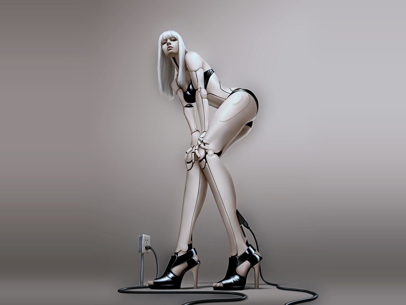 Обои девушка, робот, 3д, girl, robot, 3d разрешение 1920x1200 Загрузить