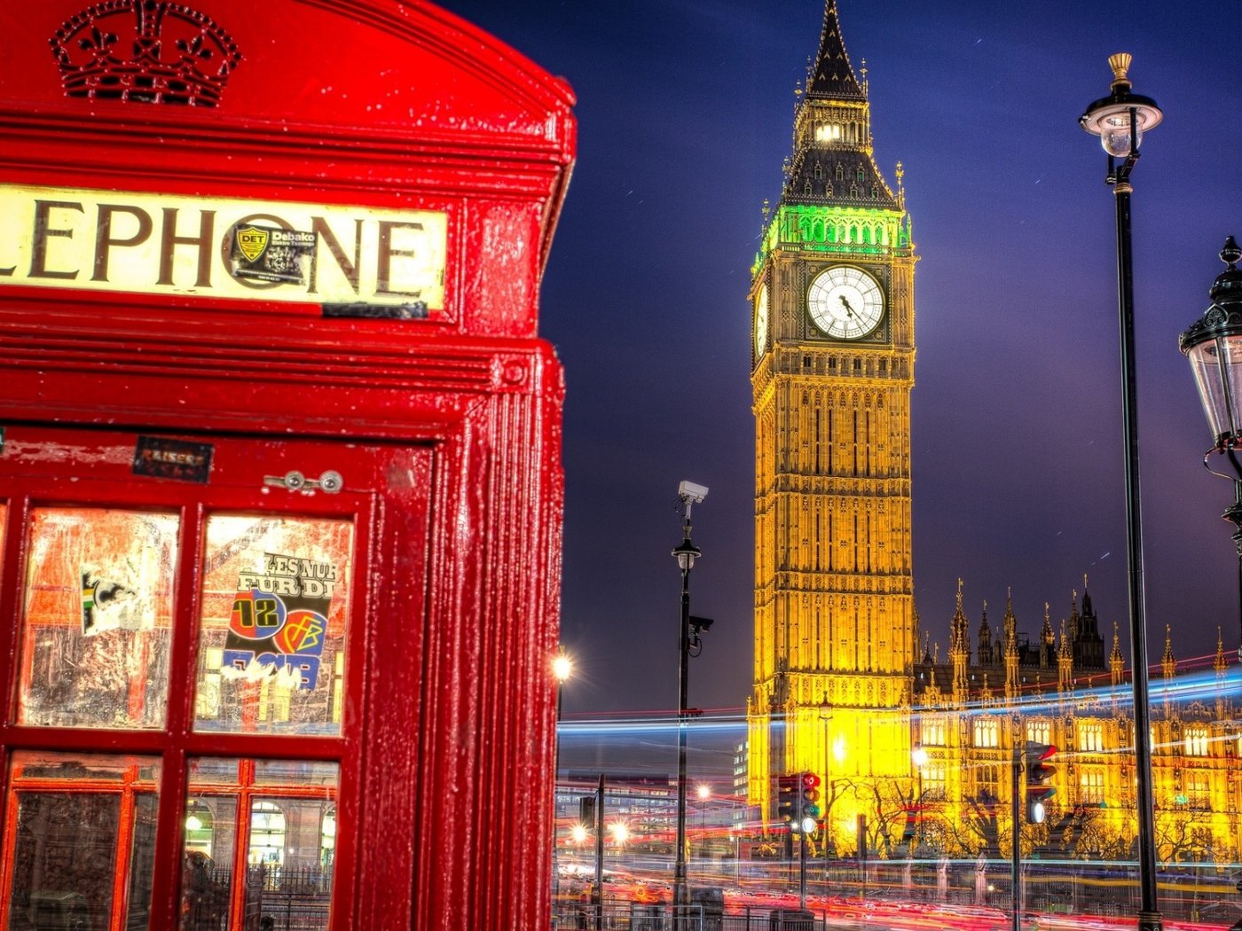 Обои лондон, англия, телефонная будка, биг-бен, огни города, уличный фонарь, london, england, phone booth, big ben разрешение 1920x1200 Загрузить
