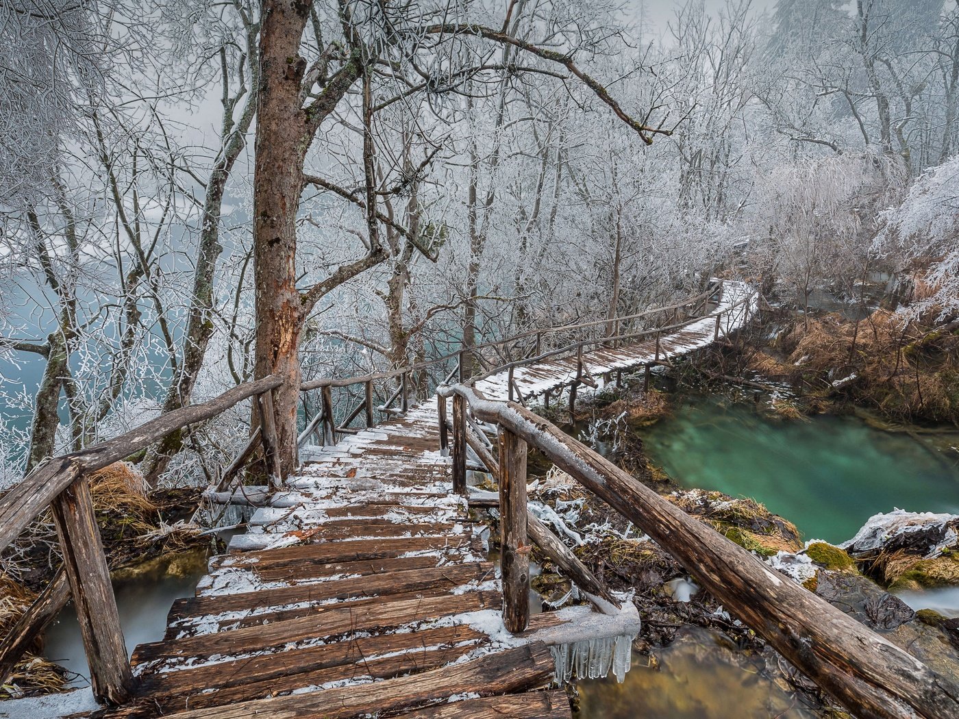 Обои мостик, зима, хорватия, the bridge, winter, croatia разрешение 6699x3768 Загрузить