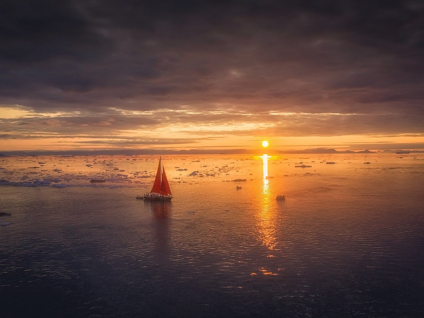 Обои закат, лодка, sunset, boat разрешение 2000x1283 Загрузить