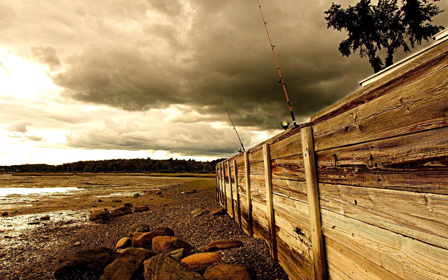 Обои море, забор, рыбалка, sea, the fence, fishing разрешение 1920x1440 Загрузить