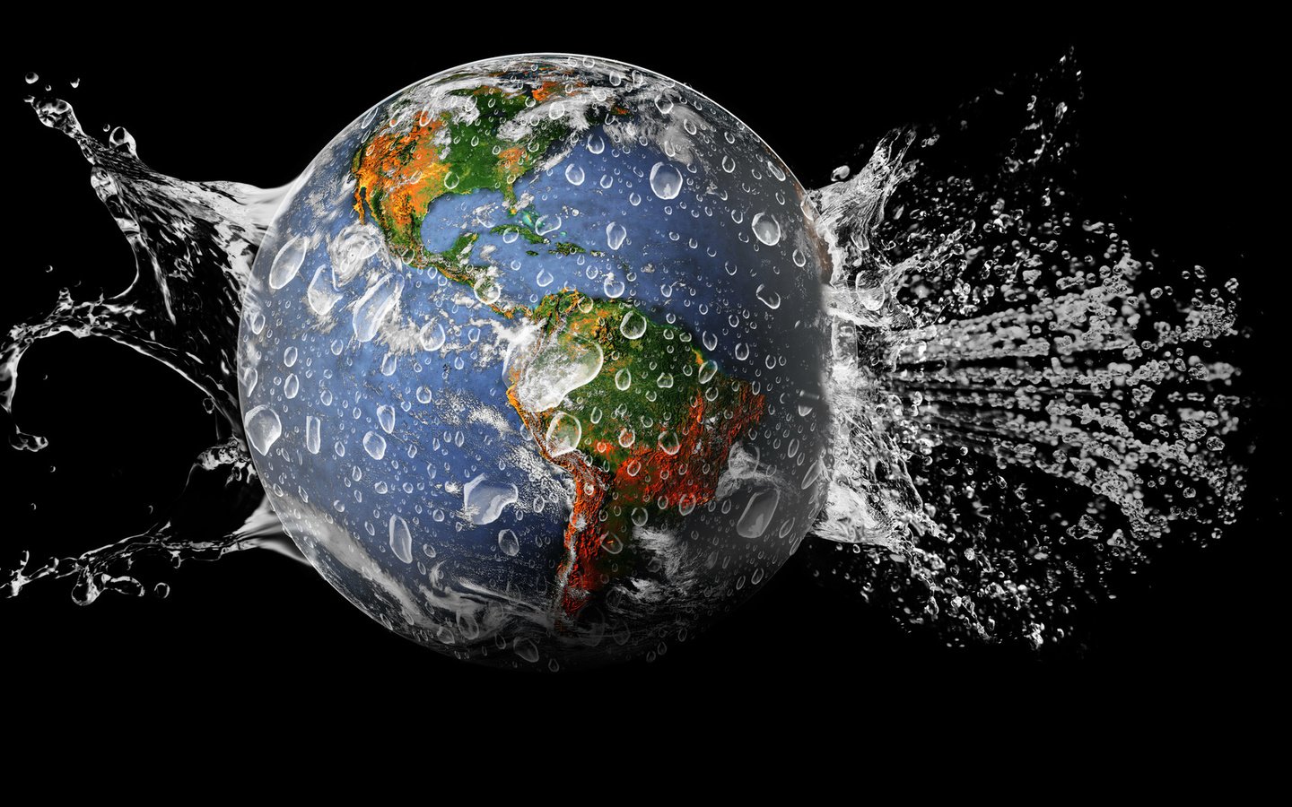 Обои вода, земля, планета, капли, water, earth, planet, drops разрешение 1920x1080 Загрузить