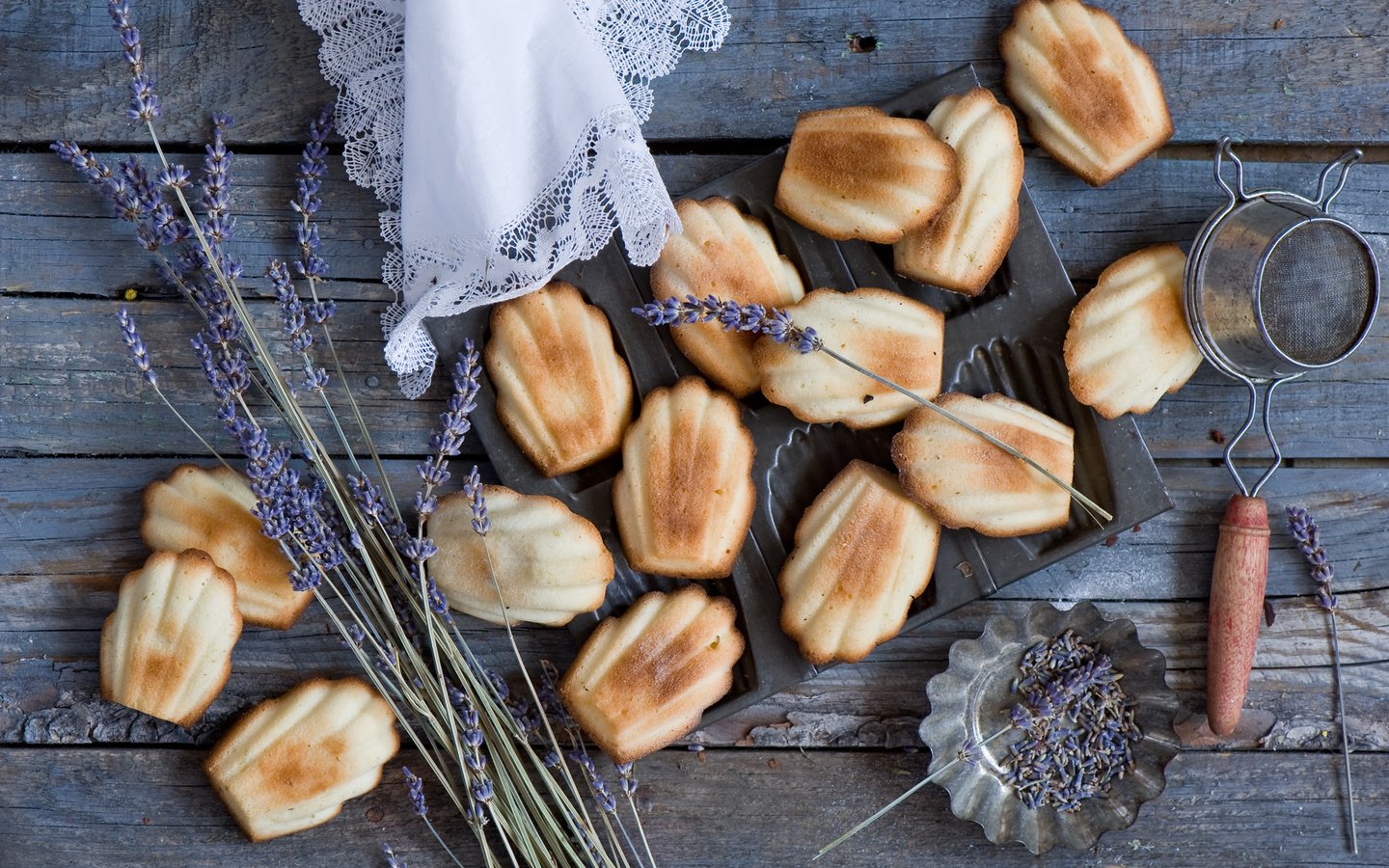 Обои лаванда, сладкое, печенье, выпечка, anna verdina, мадлены, madeleins, мадлен, lavender, sweet, cookies, cakes, his wife's, madeleine разрешение 2000x1331 Загрузить