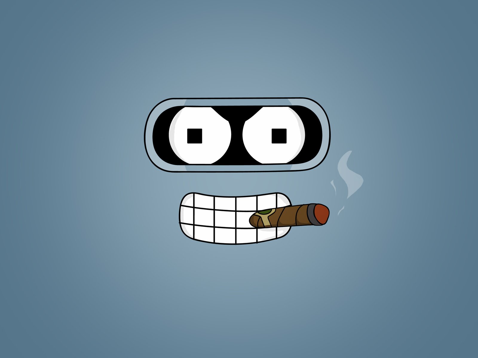 Обои взгляд, футурама, сигара, бендер, look, futurama, cigar, bender разрешение 2561x1921 Загрузить