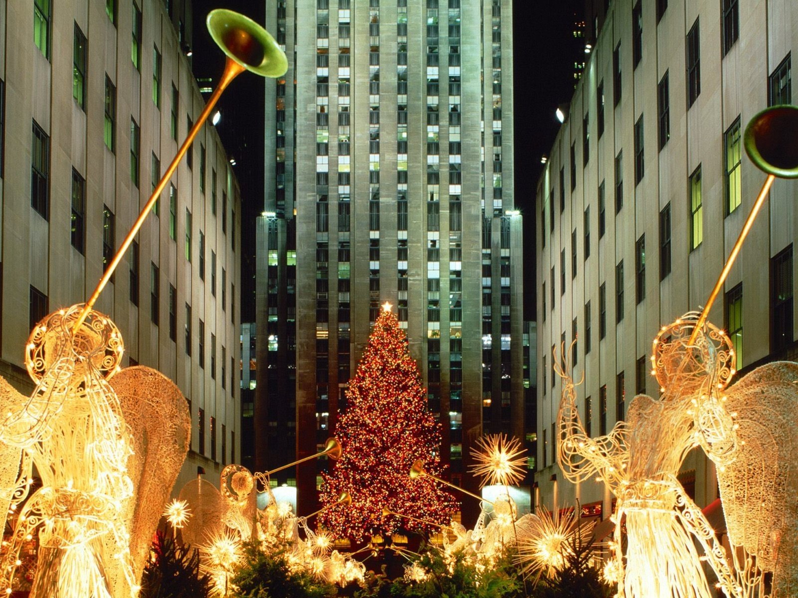 Обои рождество, new york city, christmas at rockefeller center, нью - йорк, christmas, new york разрешение 2016x1512 Загрузить