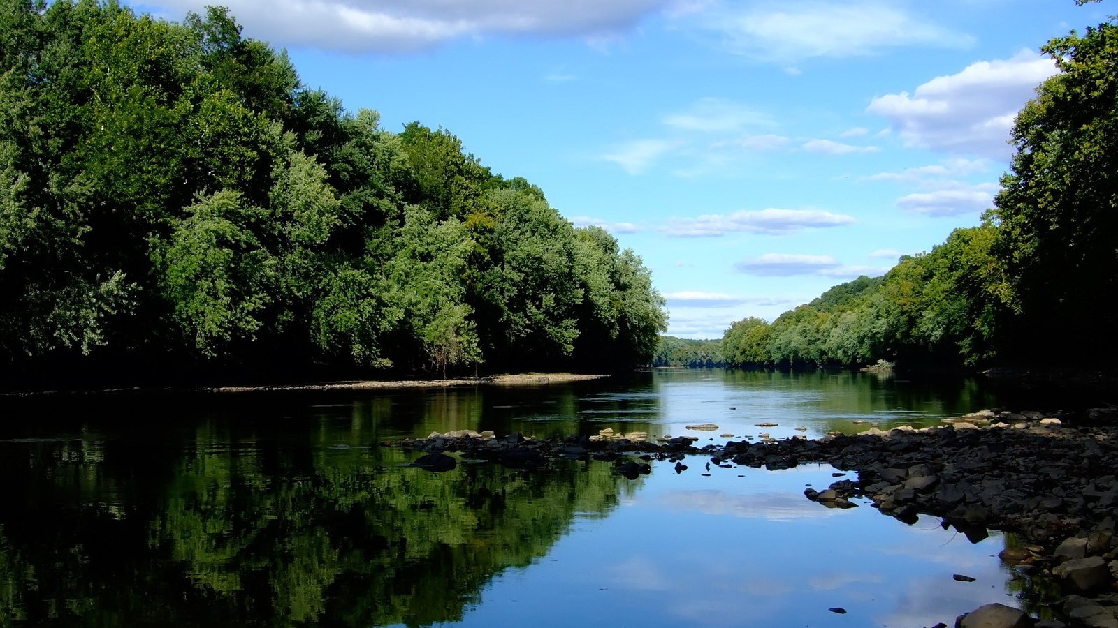 Обои небо, река, лес, the sky, river, forest разрешение 1920x1200 Загрузить