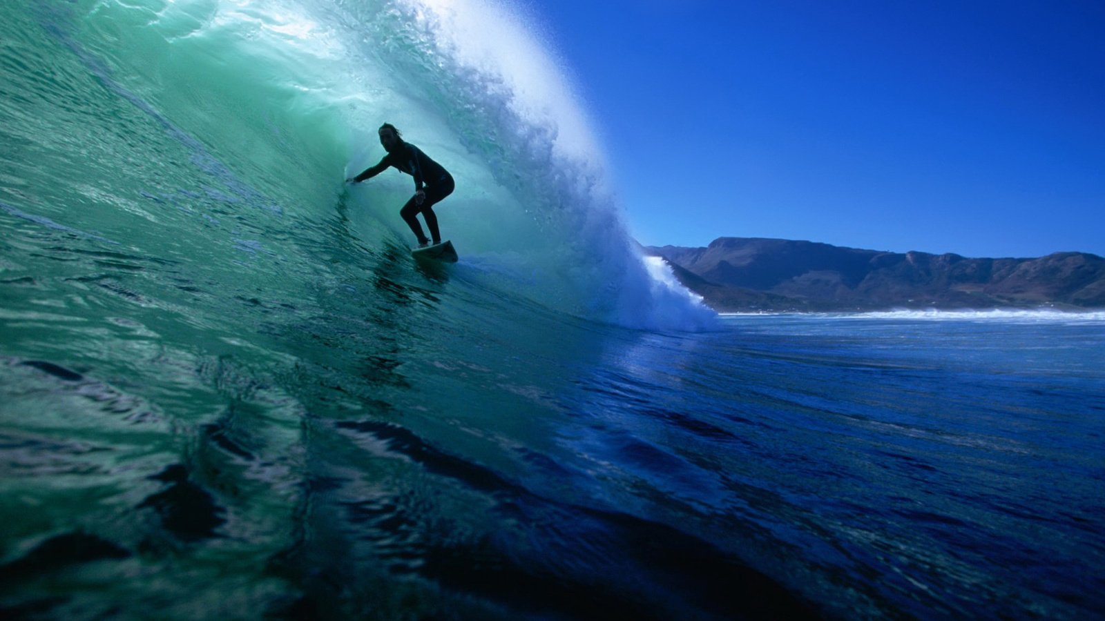 Обои волна, океан, серфинг, серфингист, wave, the ocean, surfing, surfer разрешение 1920x1200 Загрузить