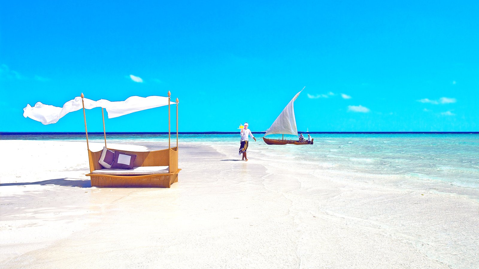 Обои море, пляж, лодка, остров, тропики, мальдивы, sea, beach, boat, island, tropics, the maldives разрешение 3218x2181 Загрузить