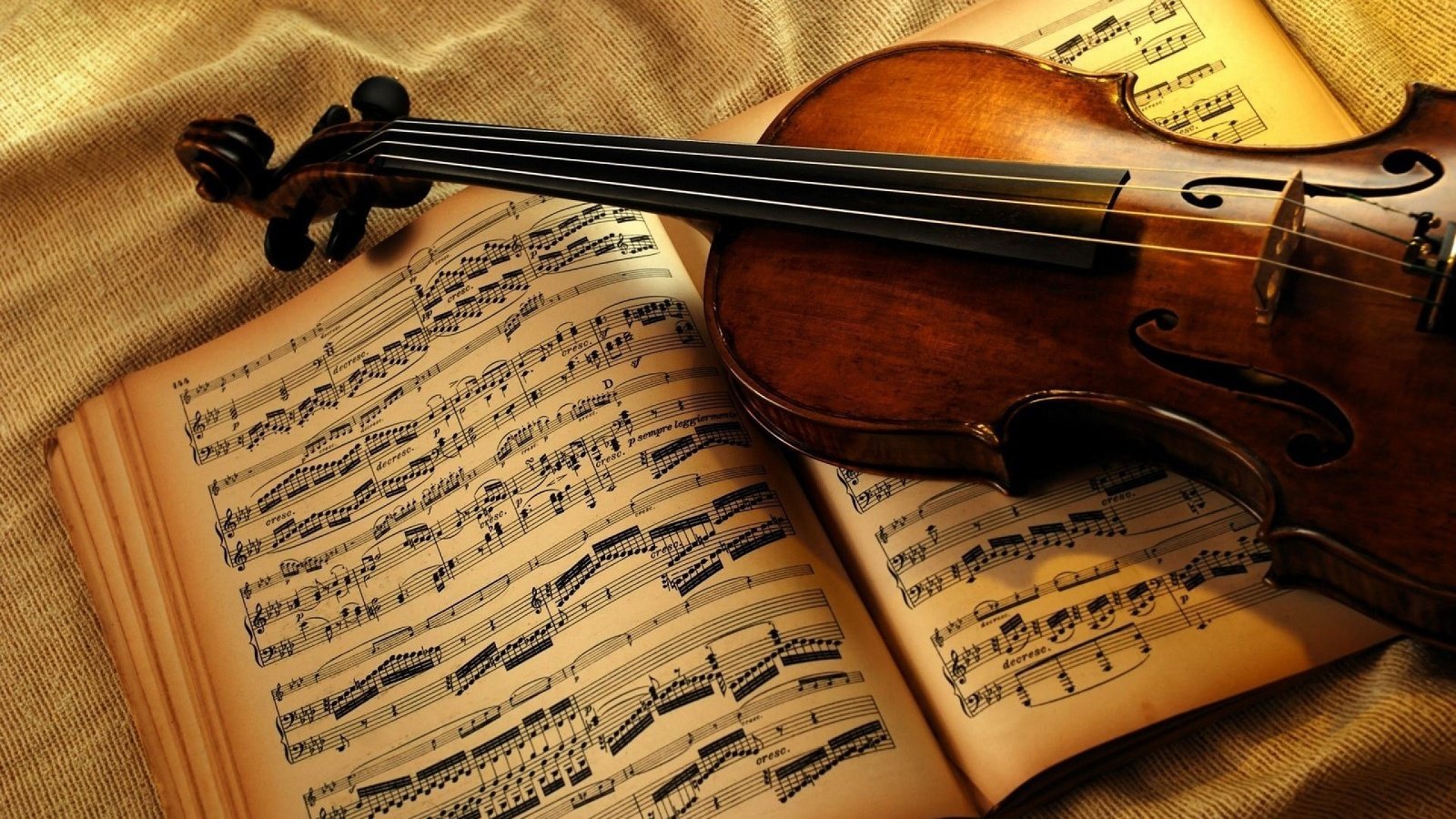 Обои ноты, скрипка, музыкальный инструмент, notes, violin, musical instrument разрешение 1920x1200 Загрузить