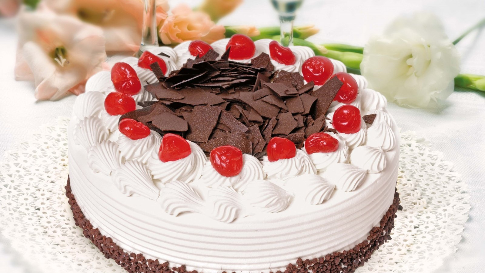 Обои вишня, шоколад, сладкое, торт, десерт, крем, cherry, chocolate, sweet, cake, dessert, cream разрешение 3000x1993 Загрузить