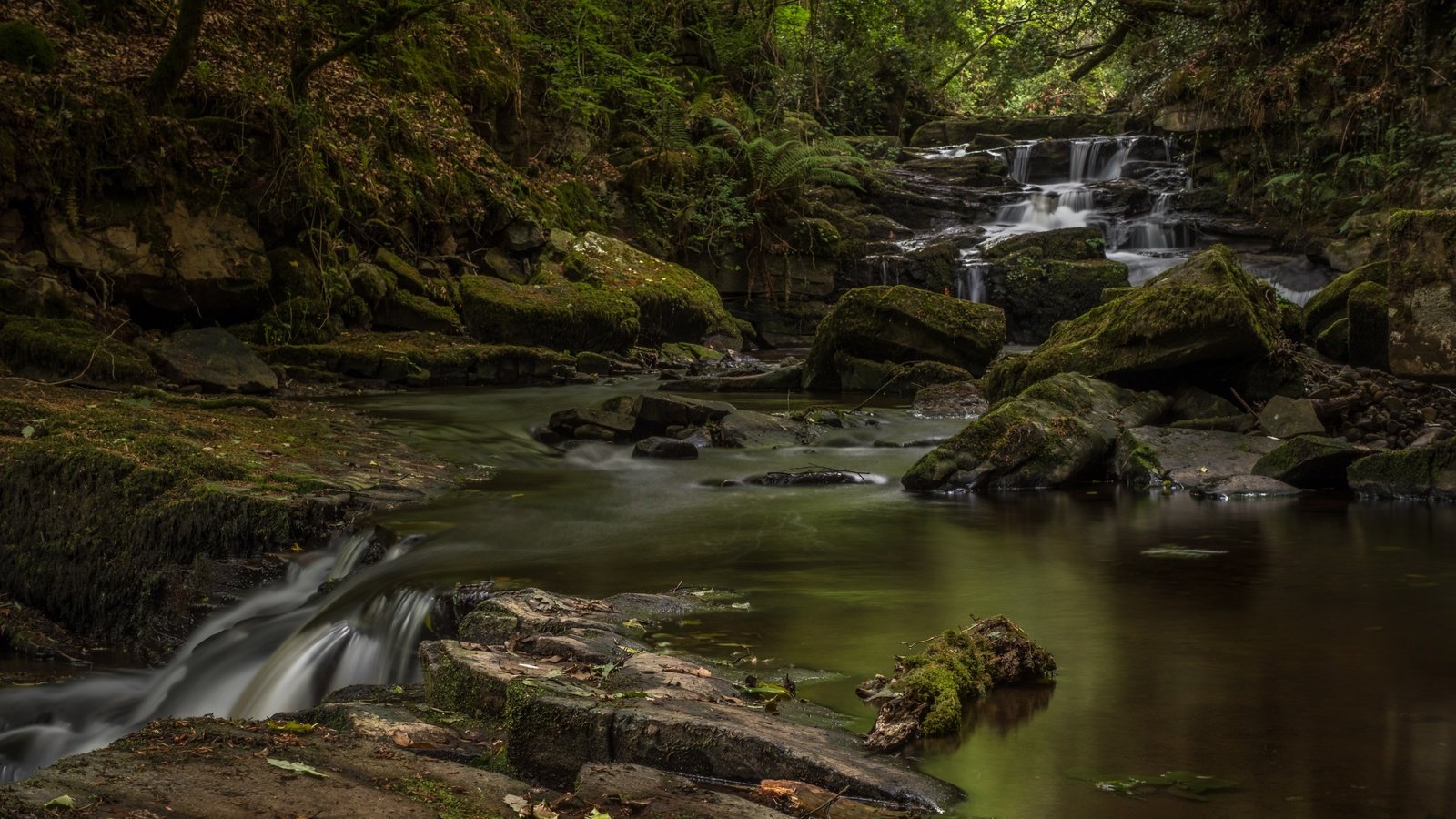 Обои река, природа, камни, водопад, мох, river, nature, stones, waterfall, moss разрешение 3600x2288 Загрузить